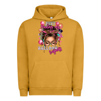 Pigment Peanut Butter just minding my balloon business messy bun Urban Hoodie - texasbilliewilder