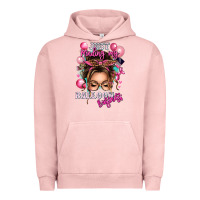 Pigment Salmon just minding my balloon business messy bun Urban Hoodie - texasbilliewilder