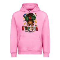 Fuchsia Pink director life afro messy bun Urban Hoodie - texasbilliewilder