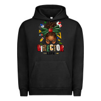 Pigment Black director life afro messy bun Urban Hoodie - texasbilliewilder