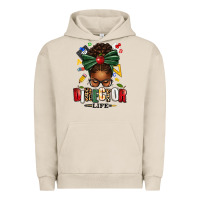 Pigment French Oak director life afro messy bun Urban Hoodie - texasbilliewilder