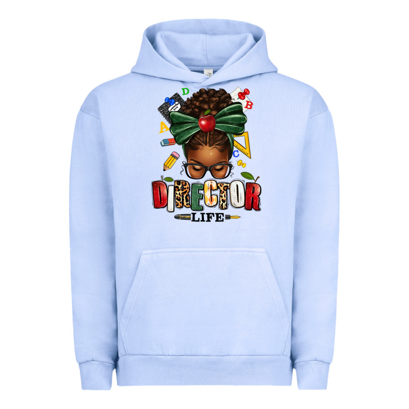 Director Life Afro Messy Bun Urban Hoodie by texasbilliewilder | Teevron