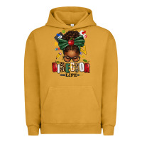 Pigment Peanut Butter director life afro messy bun Urban Hoodie - texasbilliewilder