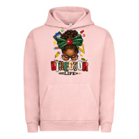 Pigment Salmon director life afro messy bun Urban Hoodie - texasbilliewilder