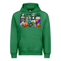 Emerald halloween cartoon characters coffee cups Urban Hoodie - Zillion Design Studio