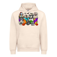 Halloween Cartoon Characters Coffee Cups Urban Hoodie | Teevron