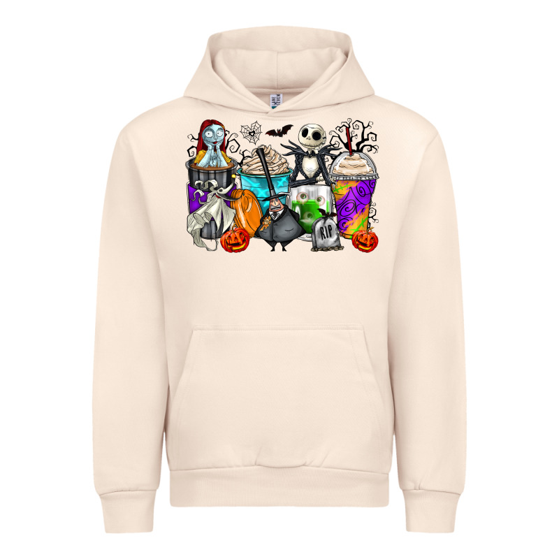 Halloween Cartoon Characters Coffee Cups Urban Hoodie by Zillion Design Studio | Teevron