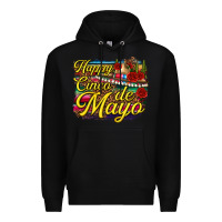 Black Happy Cinco de Mayo Premium Hoodie - texasbilliewilder