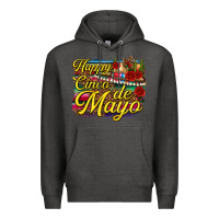 Charcoal Heather Happy Cinco de Mayo Premium Hoodie - texasbilliewilder