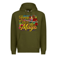 Army Green Happy Cinco de Mayo Premium Hoodie - texasbilliewilder