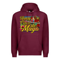 Burgundy Happy Cinco de Mayo Premium Hoodie - texasbilliewilder