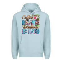 Blue Mist coffee because adulting is hard Premium Hoodie - Zillion Design Studio