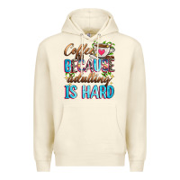 Sandshell coffee because adulting is hard Premium Hoodie - Zillion Design Studio
