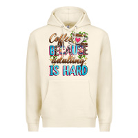 Tofu coffee because adulting is hard Premium Hoodie - Zillion Design Studio