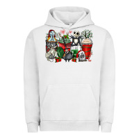 Pigment Lunar Rock Christmas cartoon characters coffee cups Urban Hoodie - Zillion Design Studio