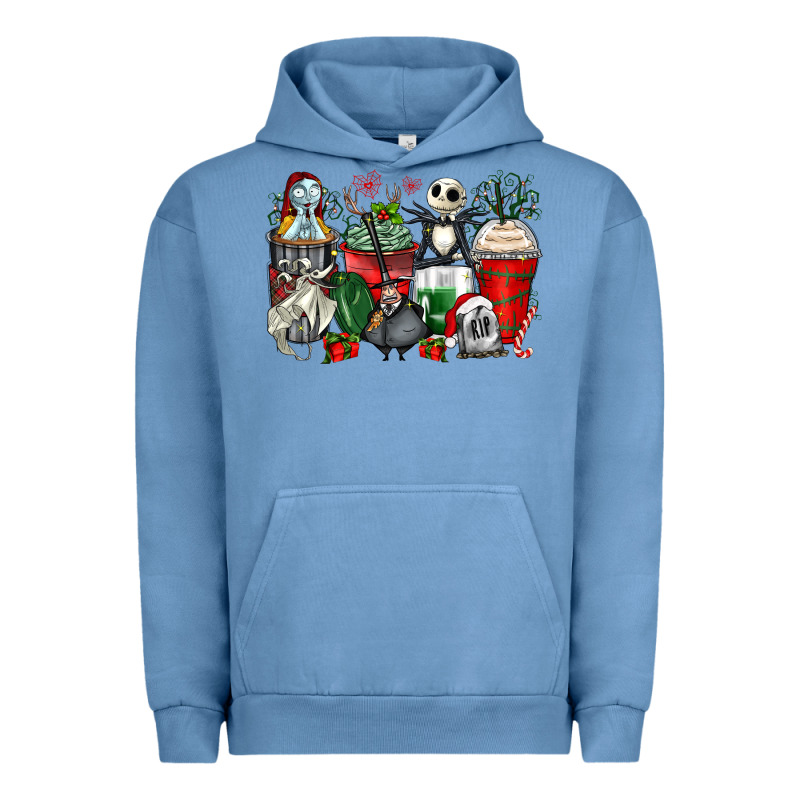 Christmas Cartoon Characters Coffee Cups Urban Hoodie by Zillion Design Studio | Teevron