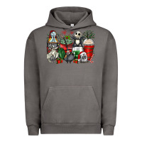 Pigment Tornado Christmas cartoon characters coffee cups Urban Hoodie - Zillion Design Studio