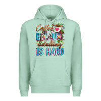 Seafoam coffee because adulting is hard Premium Hoodie - Zillion Design Studio