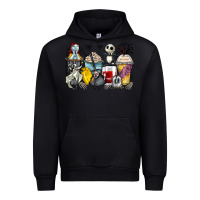 Black cartoon characters coffee cups Urban Hoodie - Zillion Design Studio