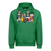 Emerald cartoon characters coffee cups Urban Hoodie - Zillion Design Studio