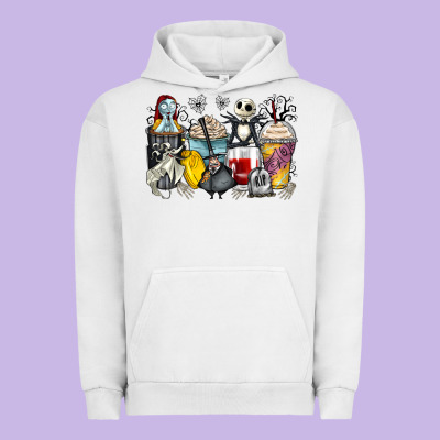 Cartoon Characters Coffee Cups Urban Hoodie Designed By Zillion Design Studio