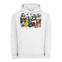 Pigment Lunar Rock cartoon characters coffee cups Urban Hoodie - Zillion Design Studio