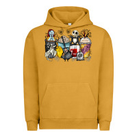 Pigment Peanut Butter cartoon characters coffee cups Urban Hoodie - Zillion Design Studio