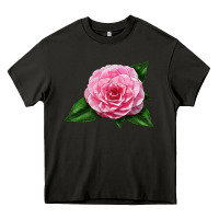 Asphalt Camellia Flower Heavy Core Tee - LillyAllenDesigns
