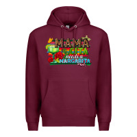 Burgundy Mama Cita Needs a Margarita Premium Hoodie - texasbilliewilder
