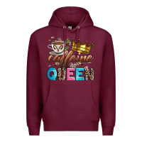 Burgundy caffeine queen Premium Hoodie - Zillion Design Studio