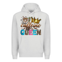 Dove Grey caffeine queen Premium Hoodie - Zillion Design Studio