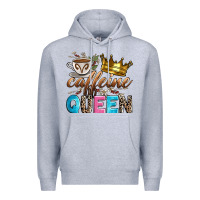 Heather Grey caffeine queen Premium Hoodie - Zillion Design Studio