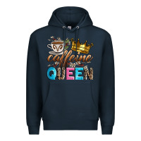 Navy caffeine queen Premium Hoodie - Zillion Design Studio