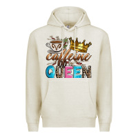Oatmeal Heather caffeine queen Premium Hoodie - Zillion Design Studio
