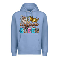 Colony Blue caffeine queen Premium Hoodie - Zillion Design Studio