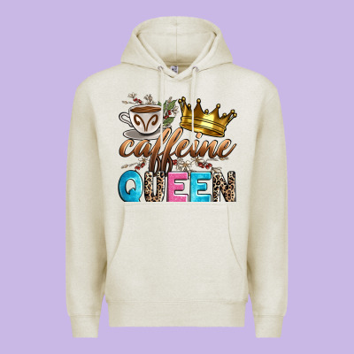 Caffeine Queen Premium Hoodie Designed By Zillion Design Studio