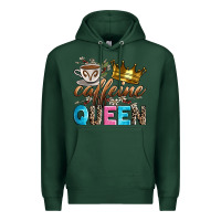 Sports Green caffeine queen Premium Hoodie - Zillion Design Studio