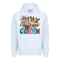 White caffeine queen Premium Hoodie - Zillion Design Studio
