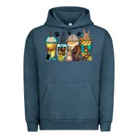 Pigment Midnight Navy pet groomer coffee cups Urban Hoodie - Zillion Design Studio