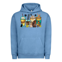 Pigment Pebble Blue pet groomer coffee cups Urban Hoodie - Zillion Design Studio