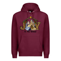 Burgundy christmas oh holly night Premium Hoodie - RanaPortraitStore