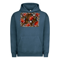 Pigment Midnight Navy christmas football Urban Hoodie - RanaPortraitStore