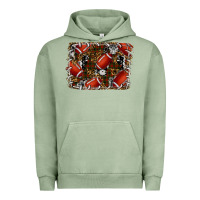 Pigment Oil Green christmas football Urban Hoodie - RanaPortraitStore