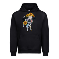 Black heifer cow Urban Hoodie - RanaPortraitStore