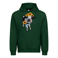 Forest Green heifer cow Urban Hoodie - RanaPortraitStore