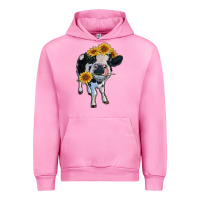 Fuchsia Pink heifer cow Urban Hoodie - RanaPortraitStore