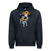 Navy heifer cow Urban Hoodie - RanaPortraitStore