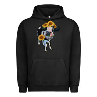 Pigment Black heifer cow Urban Hoodie - RanaPortraitStore