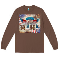 Chestnut american mama Long Sleeve Tee - BarkalooDesign