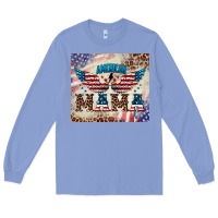 Colony Blue american mama Long Sleeve Tee - BarkalooDesign